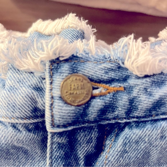FARM Rio High Waist Denim Shorts - Picture 3 of 4